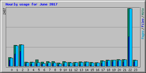 Hourly usage for June 2017