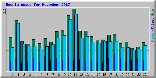 Hourly usage for November 2017