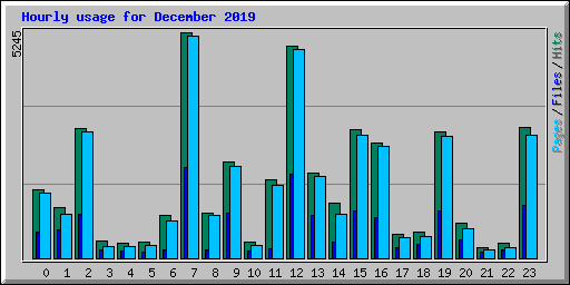 Hourly usage for December 2019