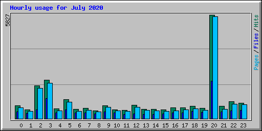 Hourly usage for July 2020
