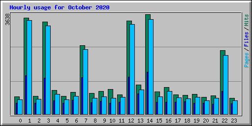 Hourly usage for October 2020