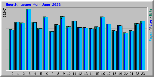 Hourly usage for June 2022