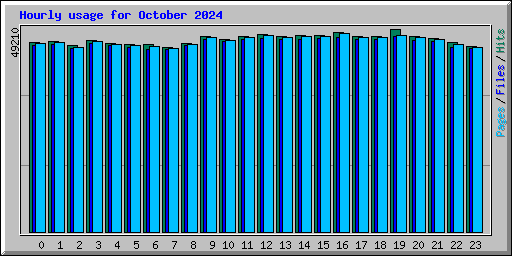 Hourly usage for October 2024