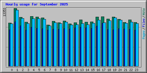 Hourly usage for September 2025