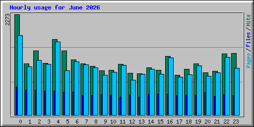 Hourly usage for June 2026