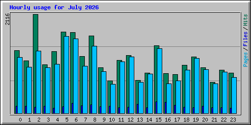 Hourly usage for July 2026
